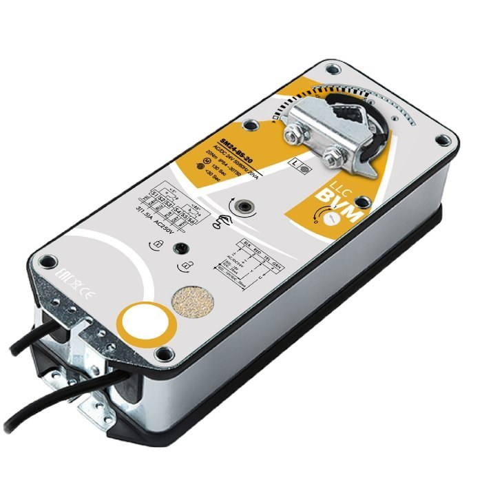 Электропривод BVM SM24-BS-20 для воздушных клапанов