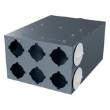 Пленум ТИХОНЯ СПВ КПО-5-132х52/1-163х69 из АБС-пластика под присоединение воздуховода D163х68 и 5 выхода под СПВ ПЭО 132х52