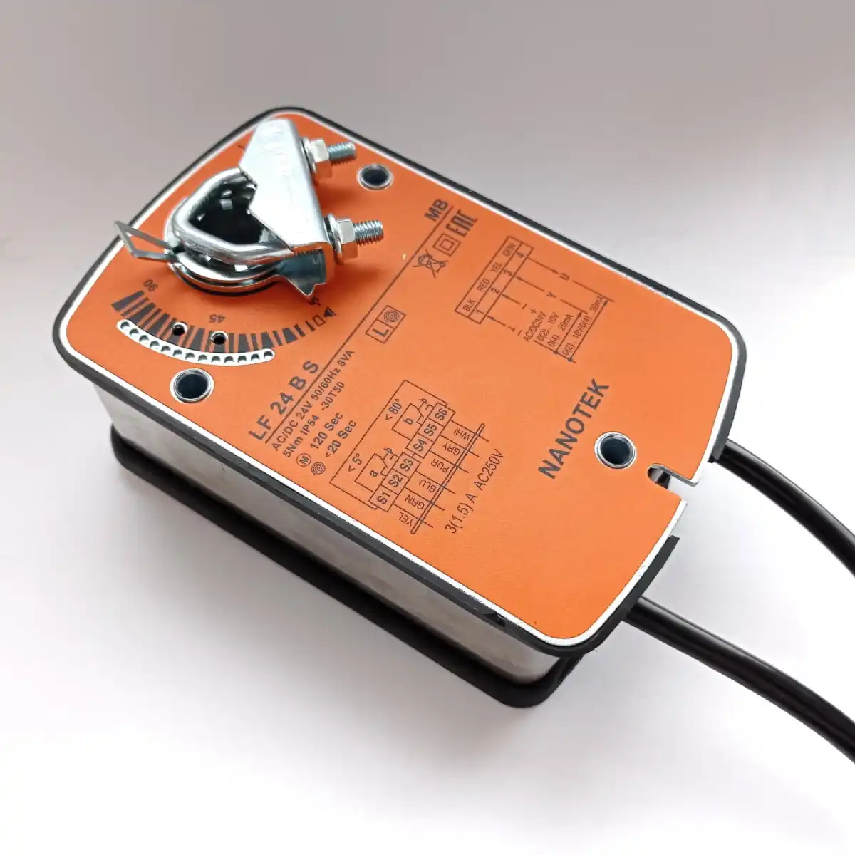 Электропривод Нанотек LF 24 BS (5 Нм) с плавным регулированием без переключателей
