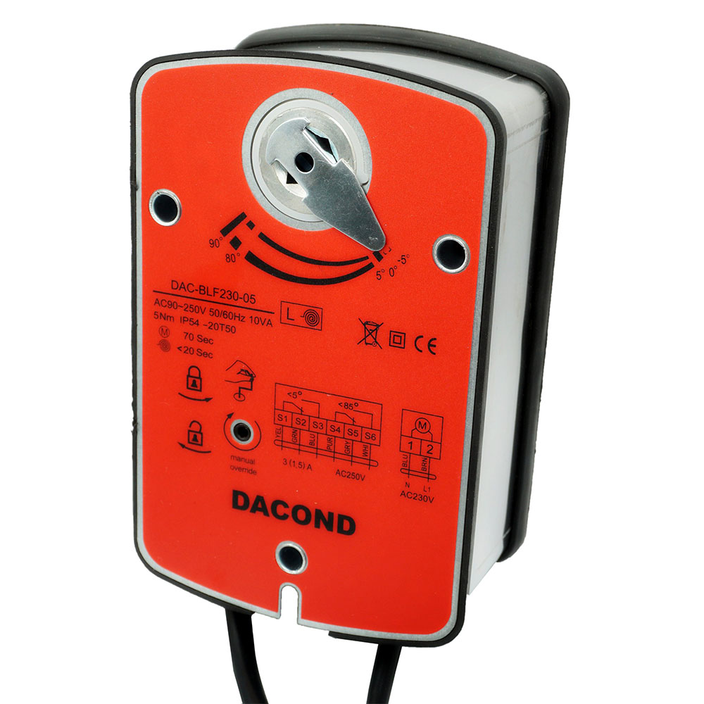 Противопожарный привод воздушной заслонки DAC-BLF230-05