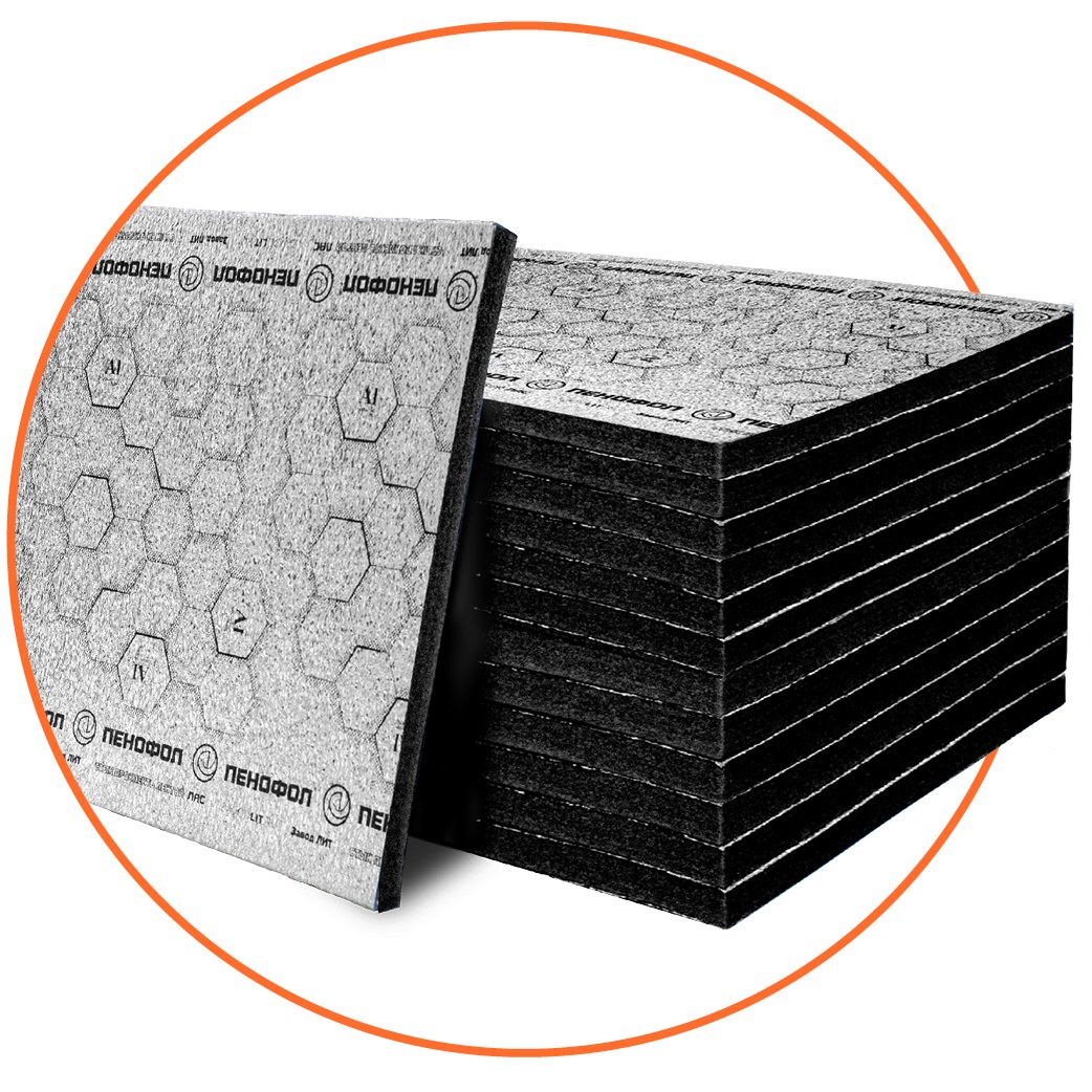 ПЕНОФОЛ Евроблок BLACK 20 мм, плита 600×1000 мм