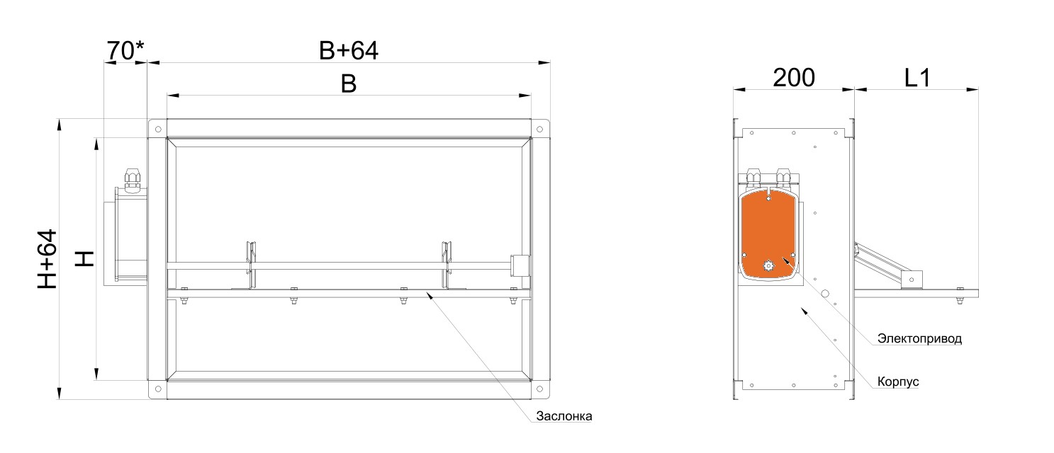 Чертёж клапана